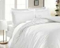 КПБ 1,5 сп. сатин отбеленный полоса 1*1,3*3 см плотность 140 гр. Китай